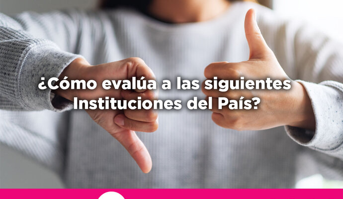 ¿Cómo evalúa las siguientes Instituciones del País?